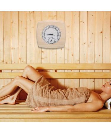Psytfei Sauna Thermometer Hygrometer - Premium Wooden Thermo Hygrometer for Sauna Room & Bathroom Accessories - Buy Online on GoSupps.com