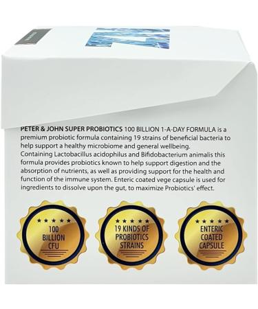 Peter John Super Probiotics 100 Billion 1-A-Day Formula 60 Capsules (1) - Buy Online on GoSupps.com