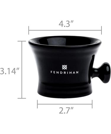 Essential Apothecary Shaving Mug - Black | Fendrihan - Buy Online on GoSupps.com