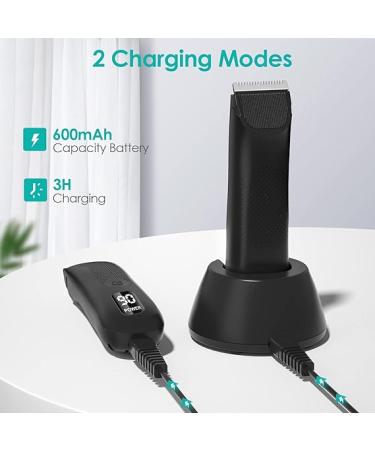 ATESON Body Hair Trimmer for Men with Charging Dock - Electric Beard & Pubic Hair Trimmer - Waterproof Body Groomer Ball Shaver with Light - Buy Online on GoSupps.com