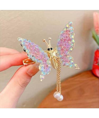 New Cute Moving Butterfly Hairpin Girls Tassel Barrettes Hair Accessories Clip Move Jewelry Shaking Wing Top Bangs Clip Clips Hair Ties (Color : Purple Size : One-Size) One-size Purple - Buy Online on GoSupps.com