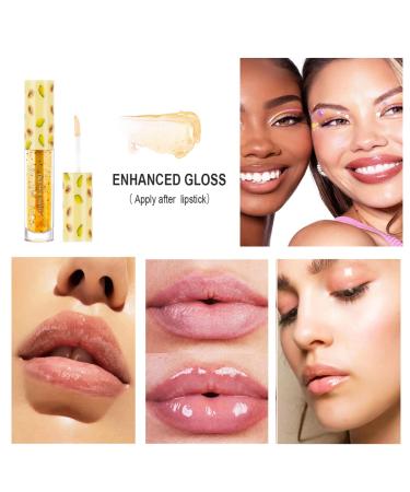 Hydrating Lip Glow Oil | Moisturizing Lip Balm with Fruit Extract | Reduces Fine Lines & Dryness | Non-Sticky Avocado Lip Care | Long Lasting Nourishing Repair - Buy Online on GoSupps.com