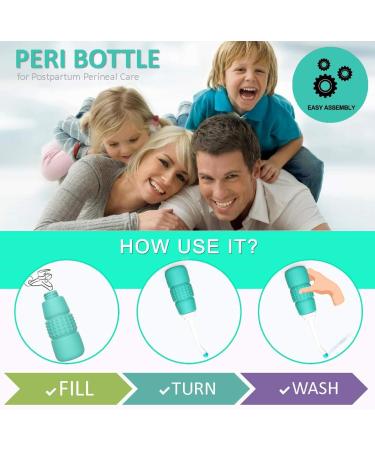 2PCS Portable Bidet 350ml - Travel Peri Bottle for Momwasher - Ideal for Kids, Pregnant Women, Elderly - Handheld Sprayer for Camping - 12oz, 2 Pack - Buy Online on GoSupps.com