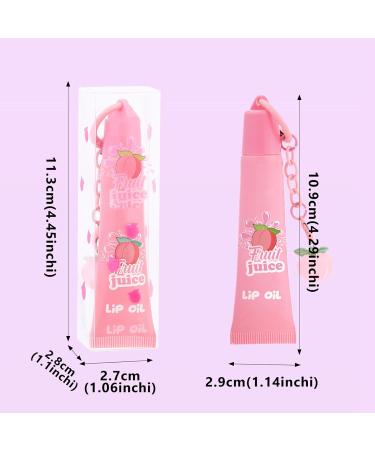 Fruity Scented Hydrating Lip Glow Oil Set Moisturising Nourishing Lip Balm Gloss Lightens Lip Lines Prevents Cracked Lips With Key Chain & Fruit Ornaments (#1 13g) #1 15 Ounce (Pack of 1) - Buy Online on GoSupps.com