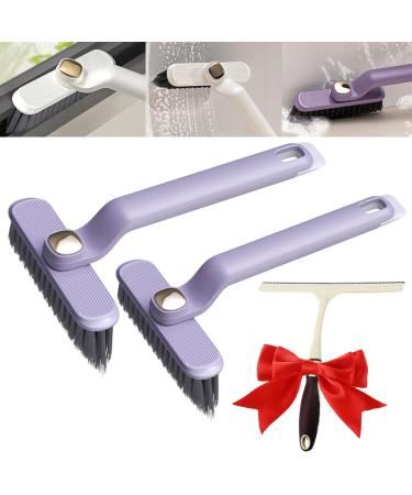 Multi-Function Rotating Crevice Cleaning Brush Caesars Cleaning Brush Ceasarus Cleaning Brush Rotating Crevice Brush 3-In-1 Multi-Function Rotating Crevice Cleaning Brush (Purple*2)