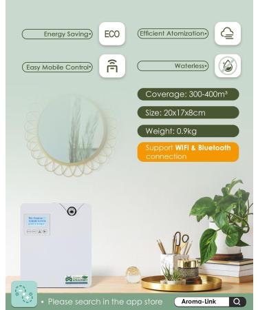 Buy Mxmoonant Aroma Diffuser - Waterless Essential Oils 300ml App Control HVAC Compatible - Perfect for Large Rooms & Hotels - Buy Online on GoSupps.com
