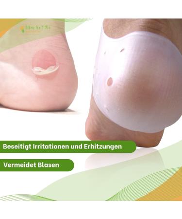 Silicone Transparent Heel Protectors 2 Pairs for Men & Women | Foot Pain Relief & Shoe Protection | Ideal for Dry Damaged Feet - Buy Online on GoSupps.com