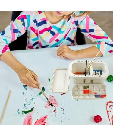 Simplify Aesthetic Paint Palette with 10 Brushes - Acrylic and Watercolor Brush Cleaner, Holder, and Organizer for Water-Based Paints - Buy Online on GoSupps.com