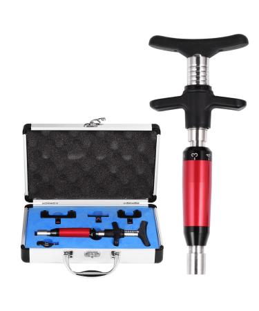 LSAR chiropractic adjustment tool 6-stage vertebral correction massager spinal creeping correction gun chiropractic Adjustment of the spine massager massage device (4 heads)