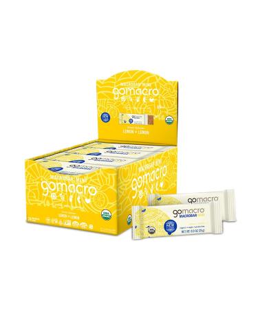 GoMacro MacroBar Mini Organic Vegan Snack Bars - Lemon + Lemon (0.90 Ounce Bars, 24 Count)