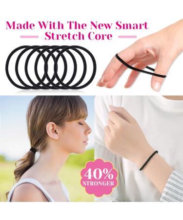 Anezus 250 Pcs Black Elastic Hair Ties for Women, Girls, Baby, and Men - Small Rubber Bands Ponytail Holders for Thick Hair - 3mm - Buy Online on GoSupps.com