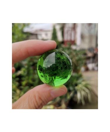 Fennchun crystal ice rack ball water wells bonsai glass ball main decoration ornaments feng shui figure marble ball gifts (color: green ball size: 30mm) 30mm green ball ball