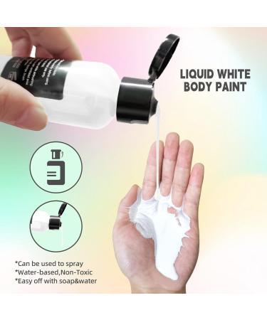 Go Ho Makeup Liquid Body Paint (2.1 oz) - White Special FX & Halloween Face and Body Paint - Buy Online on GoSupps.com