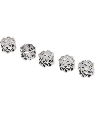 100PCS Ancient Silver Metal Beard Beads - Unique S Shape Dreadlock Decorations for Hair Braiding & DIY Jewelry - Buy Online on GoSupps.com