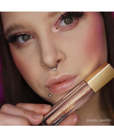 Oulac Lip Gloss Shiny - 3D Liquid Lipstick with Moisture & Glitter | Rose Damask Extract | Lip Care for Dry Lips | Light Beige C04 | 4.5ml - International Shipping Available - Buy Online on GoSupps.com