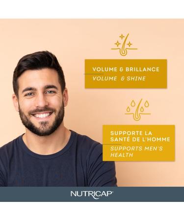 NUTRISANTE Nutricap for Men Hair Growth Advanced Formula - Hair Vitality and Strength for Men - Natural Walnut Oil Whey Saw Palmetto Horsetail extract Biotin - 120 capsules - 2 Months Treatment - Buy Online on GoSupps.com