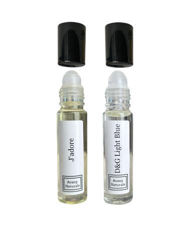 Perfume Sampler Set Woman - Perfumed Body Oil Mini Perfume Rollerball Fragrance Oil Small Perfume Samples Travel Size Cologne 2 pc Duo (Set #6)