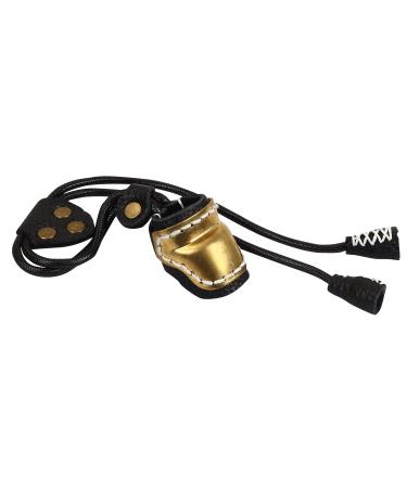 SOPOGER Archery Thumb Ring Handmade Brass Leather Finger Guard Adjustable Traditional Thumb Ring Mongolian Finger Protector for Horse Bow Longbow Recurve Bow Black - Buy Online on GoSupps.com