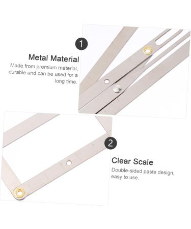 NOLITOY 3pcs Eyebrow Scale 3 Point Positioning Ruler Bladee Measuring Tool Second Generation Adjustable Gold 16X4.5X0.6CMx3pcs Silverx3pcs - Buy Online on GoSupps.com