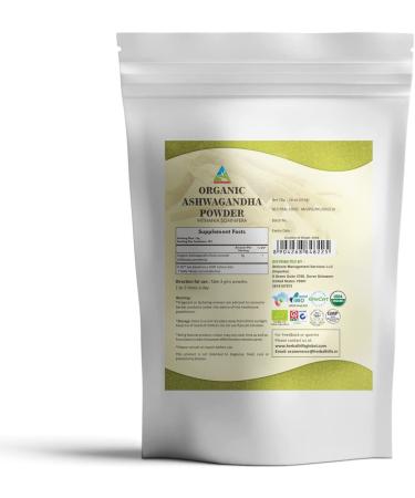 Organic Ashwagandha Roots Powder 16 Oz - Boost Energy Levels | Herbal Hills Withania Somnifera Supplement - Buy Online on GoSupps.com