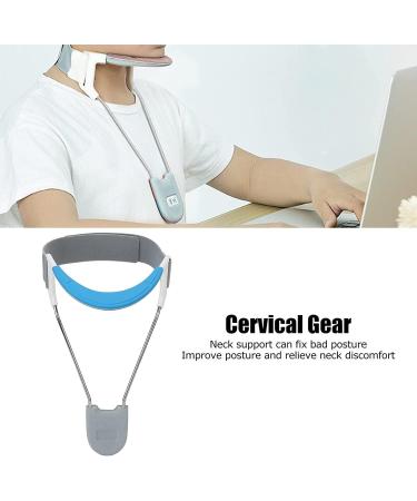 JLASDR Neck Protection Hot Compress Brace - M Size Blue | Anti-Low Headed Support & Cervical Spine Traction Correction - Buy Online on GoSupps.com