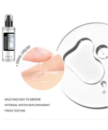 Snail Mucin 96% Power Repairing Essence - Hydrating Face Serum with Snail Secretion & Hyaluronic Acid | Barrier-Loving Formula for Radiant Skin - Buy Online on GoSupps.com