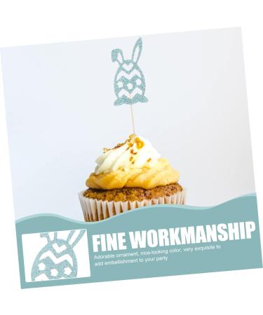 Easter Cupcake Toppers Set | Bunny Food Party Decorations | Cute Bunny Ear Cake Picks for Easter Celebrations - Buy Online on GoSupps.com
