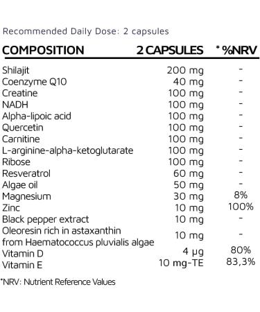 Revital Focus and Energy Supplement with NAD+ Complex Resveratrol & Shilajit Advanced Energy Supplements for Women and Men for Mental Clarity Cellular Energy & Vitality 90 Vegan Capsules - Buy Online on GoSupps.com