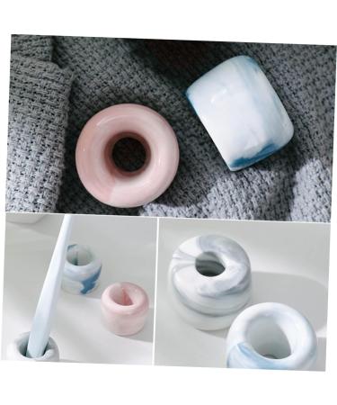 Zerodeko 6-Piece Mini Ceramic Storage Set Blue Round Toothpaste Pot & Washbasin Organizer for Travel & Worktops - Buy Online on GoSupps.com