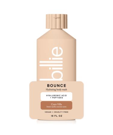 Billie Bounce Hydrating Body Wash Hyaluronic Acid + Peptides Hydrating & Replenishing 18Fl Oz Bounce 18 Fl Oz (Pack of 1)