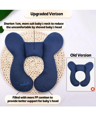 KAKIBLIN Baby Travel Pillow - Dark Blue Baby Head and Neck Support for Car Seat & Pushchair - Buy Online on GoSupps.com