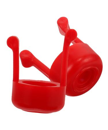 minkissy 2pcs Eye Drop Holder Eye Drop Bottles Holder Bracket Useful Eye Drops Holders Eye Drop Applicator Aid Silicone Eye Drops Bottle Guides Eye Drops Brackets Eye Supplies Storage Rack 3.00X2.00X2.00CM Red