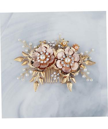 Angoily Wedding Hair Clip Decorative Hair Combs Wedding Hair Comb Gold Hair Clips Rhinestone Hair Side Combs Bridal Headpiece Bridal Headdress Tiara Vintage Props Bride - Buy Online on GoSupps.com