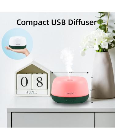TAIGUCAT 300ML Aromatherapy Essential Oil Diffuser - USB-C Power - Remote Control - 7-LED Color Changing Light - Mini Home Diffuser for Small Bedrooms and Offices (Green) - Buy Online on GoSupps.com