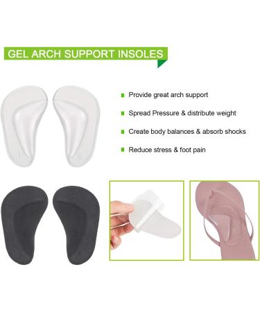 Plantar Fasciitis Arch Support Kit - 12pcs Compression Sleeves & Braces for Fast Pain Relief - Silicone & Cushioned Support - Men & Women Medium Size - Buy Online on GoSupps.com