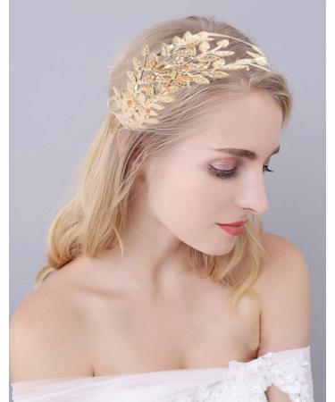 KIPETTO Greek Roman Goddess Gold Leaf Crown Headband - Bridal Wedding Accessory - Buy Online on GoSupps.com