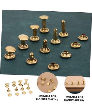 STOBOK 40 Sets Rivet Leather Belt Leather Leash Metal Trim Leather Crafts Repair Studs Mushroom Nails Bags - Buy Online on GoSupps.com