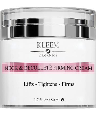 Neck Firming Cream with Peptides & Retinol - Anti Aging Skin Tightening Cream to Reduce Wrinkles, Neck Lines, Age Spots & Sagging Skin - Natural Firming Neck Cream for Smooth & Youthful Skin - 1.7 oz