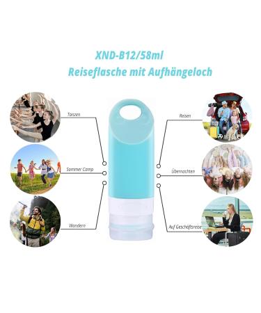 4-Piece BPA-Free Travel Shampoo Bottles Set | Silicone Outlet-Safe 58ml Bottle Kit for Creams & Rinses - Buy Online on GoSupps.com
