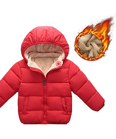 YOPOTIKA Baby Toddler Hooded Fleece Coat Outerwear Jacket - Navy Blue/Red (12-18 Months to 5-6 Years) - Buy Online on GoSupps.com