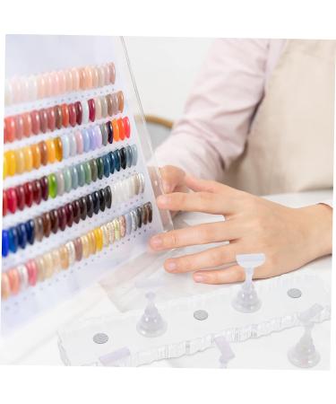 FRCOLOR Magnetic Base Manicure DIY Nail Stand nail practice stand nail tips display board fake nail holder false nail tips display polish stick Manicure Practice Stand Acrylic - Buy Online on GoSupps.com