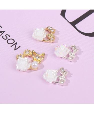 Charms Shining Rhinestone Gold Silver 3D DIY Manicure Nail Jewelry Nail Crystals Flying Shaking Butterfly-shape(6) - Buy Online on GoSupps.com