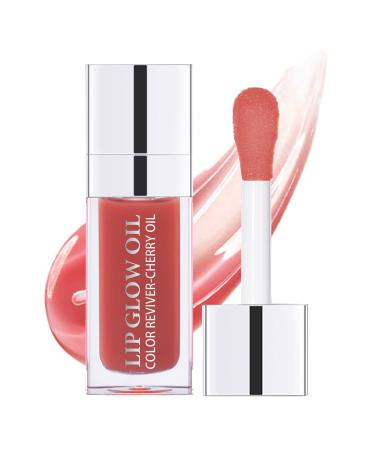 Hydrating Lip Glow-Oil Long Lasting Lip Gloss Transparent Toot Lip Balm Moisturizing Lip Oil For Lip Care and Dry Lips Rosewood 012 Rosewood