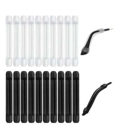10 pairs silicone anti -slip covers for glasses brick anti -slip glasses ears comfortable glasses bracket ears used for non -slip covers for various glasses (black + white)