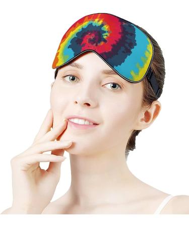Adjustable Tie Dye Sleep Mask for Women | Comfortable Eye Shades Cover with Elastic Strap for Better Sleep - Buy Online on GoSupps.com