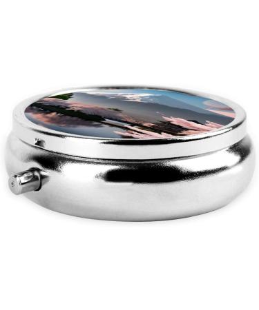 Mt. Fuji Early Spring Portable Metal Pill Box - 3-Compartment Travel Organizer for Small Pills - Must-Have Mini Accessory - Buy Online on GoSupps.com
