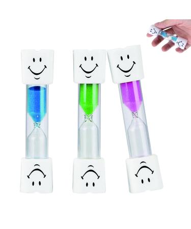 Handwear brushing children 3 pieces of hourglass timber smiley brushing timepieces toothbrush hourglass colored sand egg watch hourglass hourly hourglass for kitchen children brushing teeth