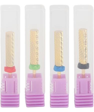 Nail Drill Bits Nail Drill Bit Set Gold Repair Cleaning Grooves Portable Cylindrical Extra Long With Storage Boxes For Salon - Buy Online on GoSupps.com
