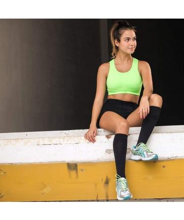Compression Socks for Men & Women - (2 Pairs) Best Graduated Fit for Recovery, Travel, Running, Nurses - Black/Blue - S-M - Buy Online on GoSupps.com