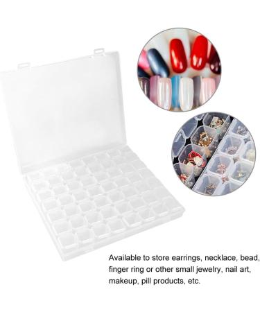 ANKROYU 56 Slots Empty Clear Plastic Organizer Box Nail Decoration Sequence Organize Box Nail Art Decoration Storage Container Tool for Nail Rhinestone Crystal Earrings - Buy Online on GoSupps.com